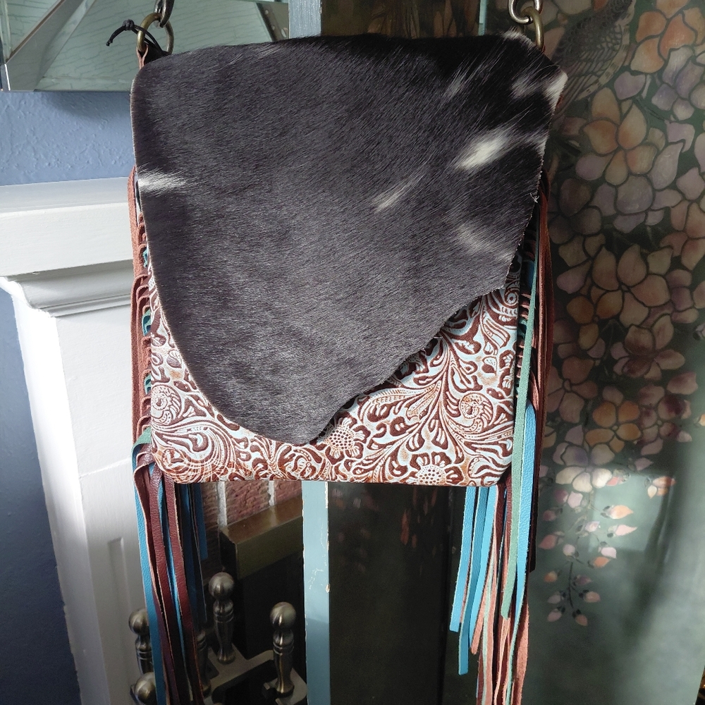 NWT Myra Conceal And Carry Bag Hand Embossed, Handmade, Genuine Leather